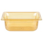 Vollrath 9044410 Super Pan® 1/4 Size Amber High Heat Plastic Food Pan - 4