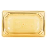 Vollrath 9044410 Super Pan® 1/4 Size Amber High Heat Plastic Food Pan - 4
