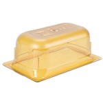 Vollrath 9044410 Super Pan® 1/4 Size Amber High Heat Plastic Food Pan - 4