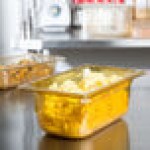 Vollrath 9044410 Super Pan® 1/4 Size Amber High Heat Plastic Food Pan - 4