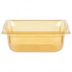 Vollrath 9044410 Super Pan® 1/4 Size Amber High Heat Plastic Food Pan - 4