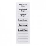 Baker's Lane 2.6 Gallon / 40 Cup Clip-In Shelf Ingredient Bin with Flip Lid, Label Sheet, and Scoop