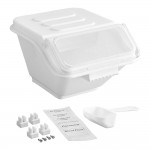 Baker's Lane 2.6 Gallon / 40 Cup Clip-In Shelf Ingredient Bin with Flip Lid, Label Sheet, and Scoop