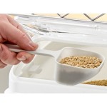 Baker's Lane 2.6 Gallon / 40 Cup Clip-In Shelf Ingredient Bin with Flip Lid, Label Sheet, and Scoop