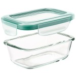 OXO Good Grips SmartSeal 1.6 Cup Clear Rectangular Glass Container with Leakproof Snap-On Lid OXO Good Grips SmartSeal 1.6 Cup Clear Rectangular Glass Container with Leakproof Snap-On Lid