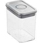 OXO 1.7 Qt. / 1.6 Liter Clear Rectangular SAN Plastic Food Storage Container with Stainless Steel POP Lid