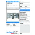Continental Refrigerator SW60NGD-U 60