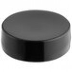 33/400 Black Continuous Thread Flat Customizable Lid with Foam Liner - 100/Pack