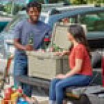 CaterGator CG45TAN Tan 45 Qt. Rotomolded Outdoor Cooler / Ice Chest