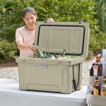 CaterGator CG45TAN Tan 45 Qt. Rotomolded Outdoor Cooler / Ice Chest