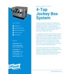 Coldbreak JOCK-4TR-SS54 Stainless Steel 4 Faucet 54 Qt. Insulated Jockey Box with Rear Inputs and 50 ft. Coils