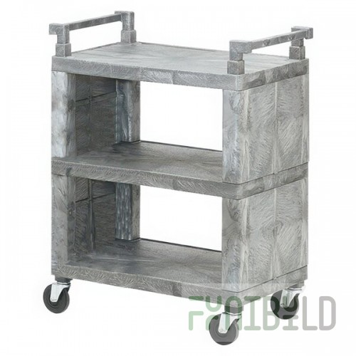 Vollrath 97111 3 Shelf Closed-End Utility Cart - 200 lb. Capacity