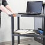 Luxor WT34S Tuffy Black Three Shelf Utility Cart - 24 Luxor WT34S Tuffy Black Three Shelf Utility Cart - 24