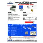 Advance Tabco WSS-14-21-F 16-Gauge Stainless Steel Service Sink with 12 Advance Tabco WSS-14-21-F 16-Gauge Stainless Steel Service Sink with 12
