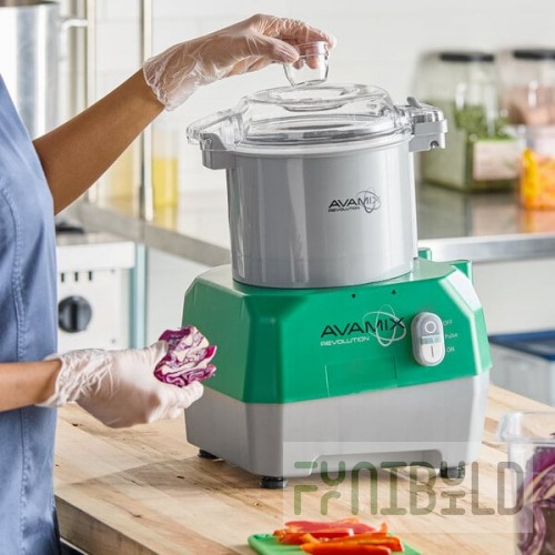 AvaMix Revolution BFP34GY 3 Qt. Gray Batch Bowl Food Processor - 1 hp