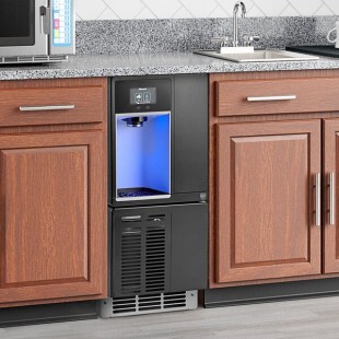 Follett 7UC114A-IW-NF-ST-00 Champion 7 Series Air-Cooled Chewblet Undercounter Ice Maker and Water Dispenser with 7 lb. Bin - 115V, 100 lb.