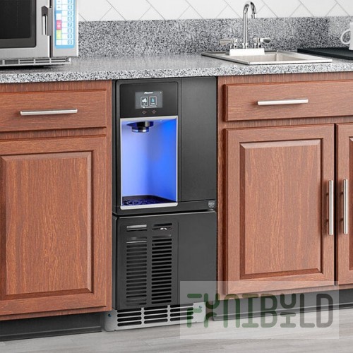 Follett 7UC114A-IW-NF-ST-00 Champion 7 Series Air-Cooled Chewblet Undercounter Ice Maker and Water Dispenser with 7 lb. Bin - 115V, 100 lb.