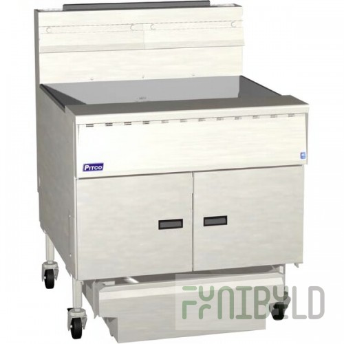 Pitco® SGM24-C MegaFry Natural Gas 140-150 lb. Floor Fryer with Intellifry Computer Controls - 165,000 BTU