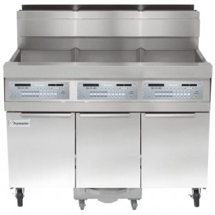Frymaster SCFHD360G 240 lb. 3 Unit Liquid Propane Floor Fryer System with SMART4U 3000 Controls and Filtration System - 375,000 BTU