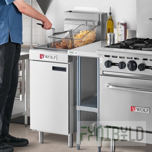 Wolf by Vulcan WF400-1 45-50 lb. Natural Gas Floor Fryer - 120,000 BTU