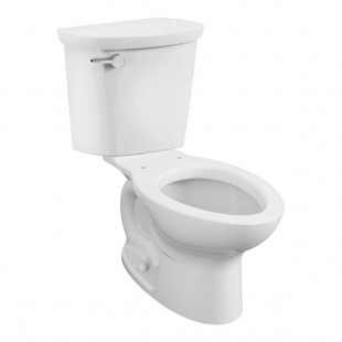 American Standard Cadet PRO 215CA104.020 White Vitreous China Floor-Mount Standard Height Elongated Toilet with High-Efficiency Tank - 1.28 GPF American Standard Cadet PRO 215CA104.020 White Vitreous China Floor-Mount Standard Height Elongated Toilet with High-Efficiency Tank - 1.28 GPF