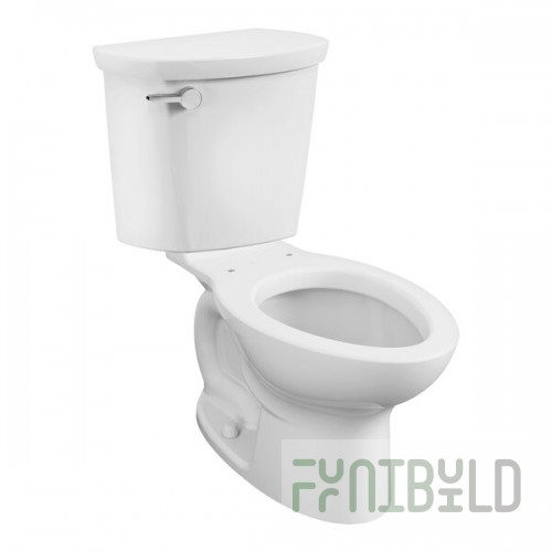American Standard Cadet PRO 215CA104.020 White Vitreous China Floor-Mount Standard Height Elongated Toilet with High-Efficiency Tank - 1.28 GPF