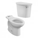 American Standard Cadet PRO 215CA104.020 White Vitreous China Floor-Mount Standard Height Elongated Toilet with High-Efficiency Tank - 1.28 GPF