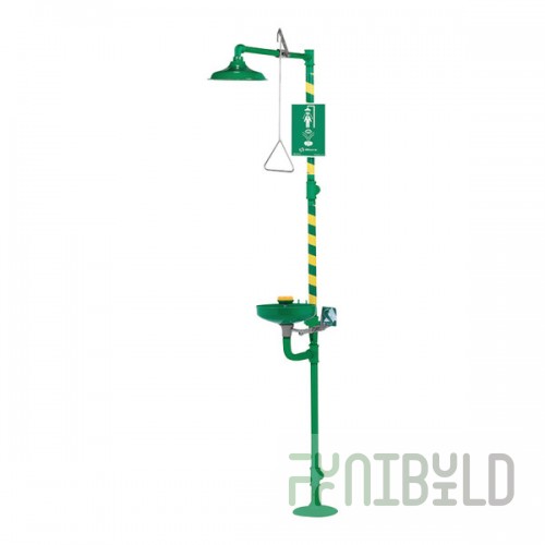 Haws Axion MSR 8320CRP Green Emergency Shower with Eye / Face Wash Station