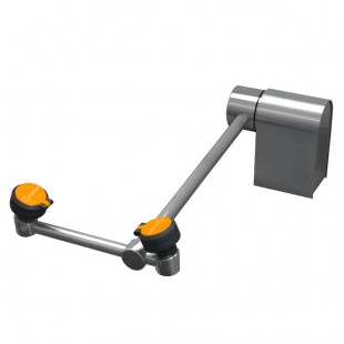 Guardian Equipment G1899 AutoFlow All Stainless Steel Deck Mounted Eyewash Station with 90 Degree Swing Down