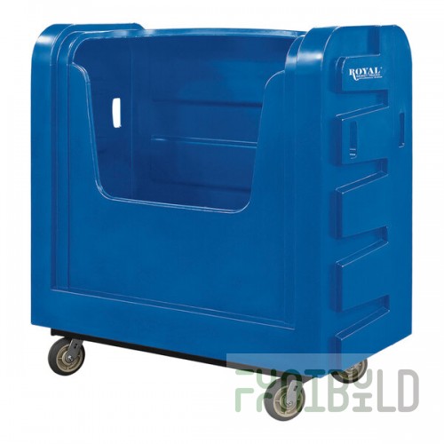 Royal Basket Trucks 36 Cu. Ft. Blue Bulk Poly Truck with Steel Base and 4 Swivel Casters R36-BLX-BFA-6UNN