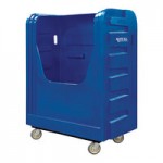 Royal Basket Trucks 36 Cu. Ft. Blue Bulk Poly Truck with Steel Base and 4 Swivel Casters R36-BLX-BFA-6UNN Royal Basket Trucks 36 Cu. Ft. Blue Bulk Poly Truck with Steel Base and 4 Swivel Casters R36-BLX-BFA-6UNN