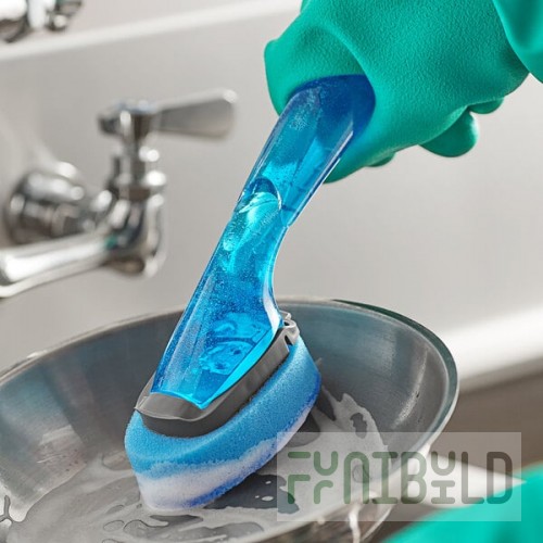 3M Scotch-BriteTM 70007064390 Non-Scratch Soap Dispensing Dish Wand