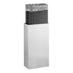 Bobrick Fino B-9279 6 Gallon Surface-Mounted Stainless Steel Trash Can with Satin Finish