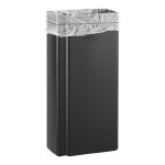 Bobrick Fino B-9279 6 Gallon Surface-Mounted Stainless Steel Trash Can with Satin Finish