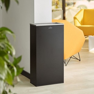 Lancaster Table & Seating 17 Gallon Black Powder-Coated Metal Rectangular Decorative Trash Can Lancaster Table & Seating 17 Gallon Black Powder-Coated Metal Rectangular Decorative Trash Can