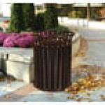 Ex-Cell Kaiser SC-2633 COF Streetscape Coffee Gloss 37 Gallon Round Classic Outdoor Trash Can Ex-Cell Kaiser SC-2633 COF Streetscape Coffee Gloss 37 Gallon Round Classic Outdoor Trash Can