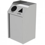 Lakeside 4315 Stainless Steel Rectangular Refuse / Recycle / Paper Station with Front Access - 37 1/2