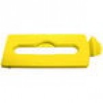 Rubbermaid® 2007882 Slim Jim Recycling Yellow Rectangular Hinged Paper Lid Insert