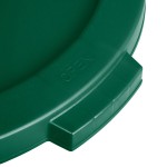 Carlisle 84102109 Bronco 20 Gallon Green Flat Round Trash Can Lid
