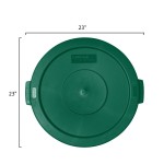 Carlisle 84102109 Bronco 20 Gallon Green Flat Round Trash Can Lid