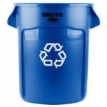 Rubbermaid® 1779731 BRUTE 20 Gallon Blue Round Trash Can Lid