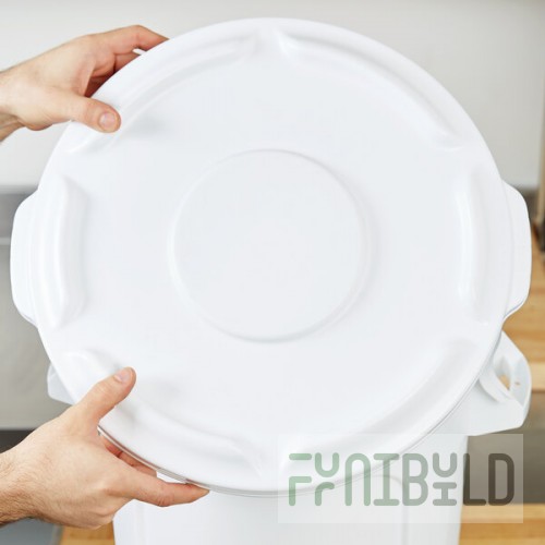 Rubbermaid® FG260900WHT BRUTE 10 Gallon White Round Trash Can Lid