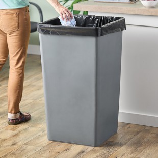 Lavex 50 Gallon Gray Square Trash Can Lavex 50 Gallon Gray Square Trash Can