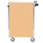 Lakeside 815HRM 4 Shelf Medium Duty Stainless Steel Utility Cart with Enclosed Base and Hard Rock Maple Finish - 16 7/8 Lakeside 815HRM 4 Shelf Medium Duty Stainless Steel Utility Cart with Enclosed Base and Hard Rock Maple Finish - 16 7/8