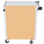 Lakeside 615HRM 4 Shelf Standard Duty Stainless Steel Utility Cart with Enclosed Base and Hard Rock Maple Finish - 16 1/2 Lakeside 615HRM 4 Shelf Standard Duty Stainless Steel Utility Cart with Enclosed Base and Hard Rock Maple Finish - 16 1/2