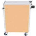Lakeside 615HRM 4 Shelf Standard Duty Stainless Steel Utility Cart with Enclosed Base and Hard Rock Maple Finish - 16 1/2 Lakeside 615HRM 4 Shelf Standard Duty Stainless Steel Utility Cart with Enclosed Base and Hard Rock Maple Finish - 16 1/2