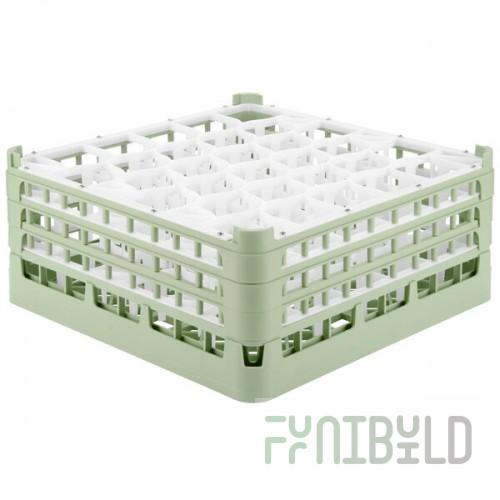 Vollrath 52832 Signature Lemon Drop Full-Size Light Green 30-Compartment 7 1/8