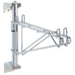 Metro AW21C Super Erecta Chrome Single Level Post-Type Wall Mount Mid Unit for 14