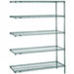 Metro 5AN437K3 Super Erecta Metroseal Green Adjustable Wire Stationary Add-On Shelving Unit - 21