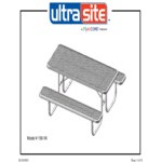 Ultra Site 6' Ultra Blue Heavy-Duty Rectangular Diamond Table 72